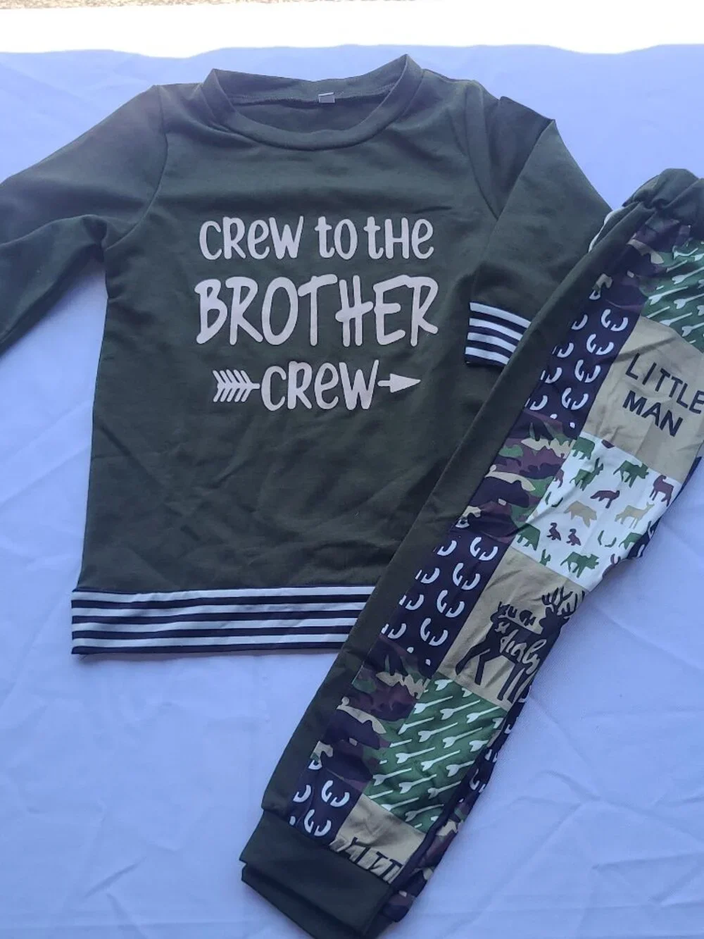 Baby Boy Crew in the Brother 2pc Outfit Set Pants Size 3-4T NWT